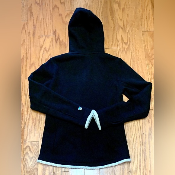 Women’s Small Black KUHL Alfpaca Full Zip Thumb Hole Fleece Hoodie - Picture 13 of 14